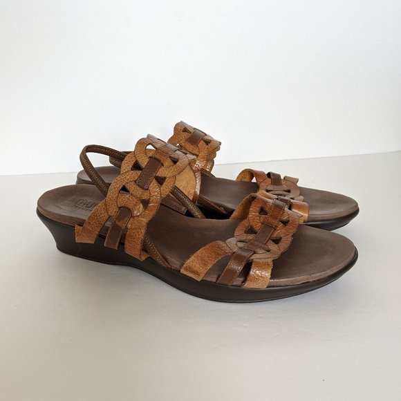 Munro Americana Boho Leather Comfort Sandals 10.5